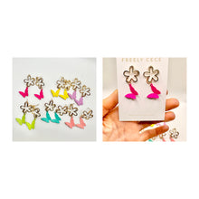 Load image into Gallery viewer, Daisy Butterfly Earrings
