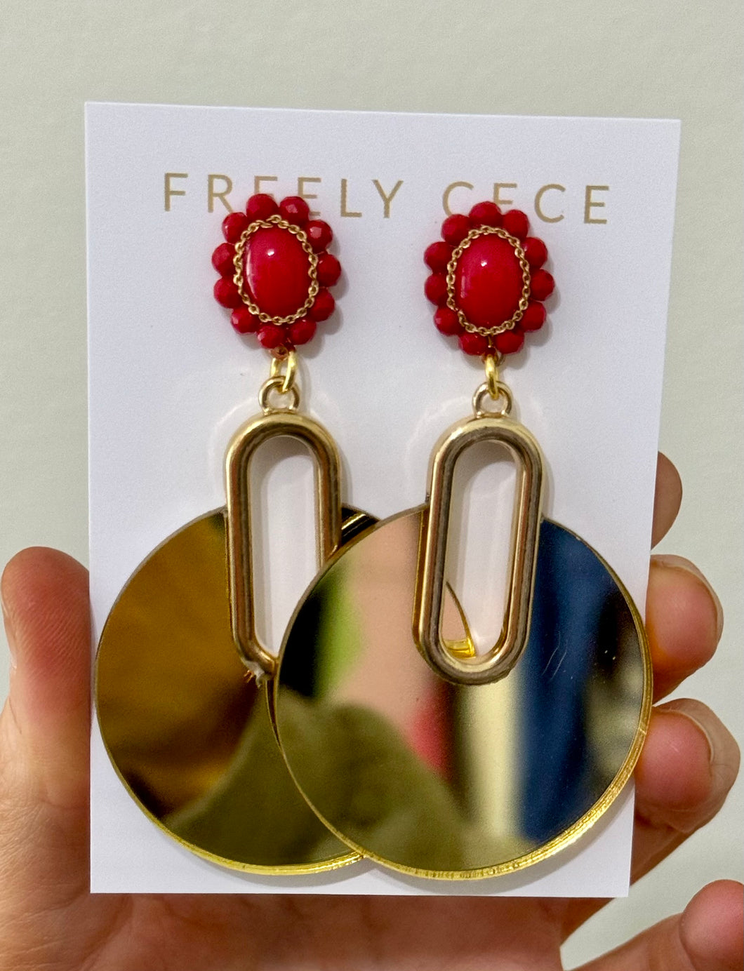 Red Jewel Earrings