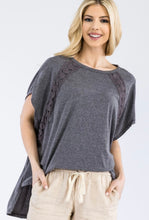 Load image into Gallery viewer, Grey Crochet Top
