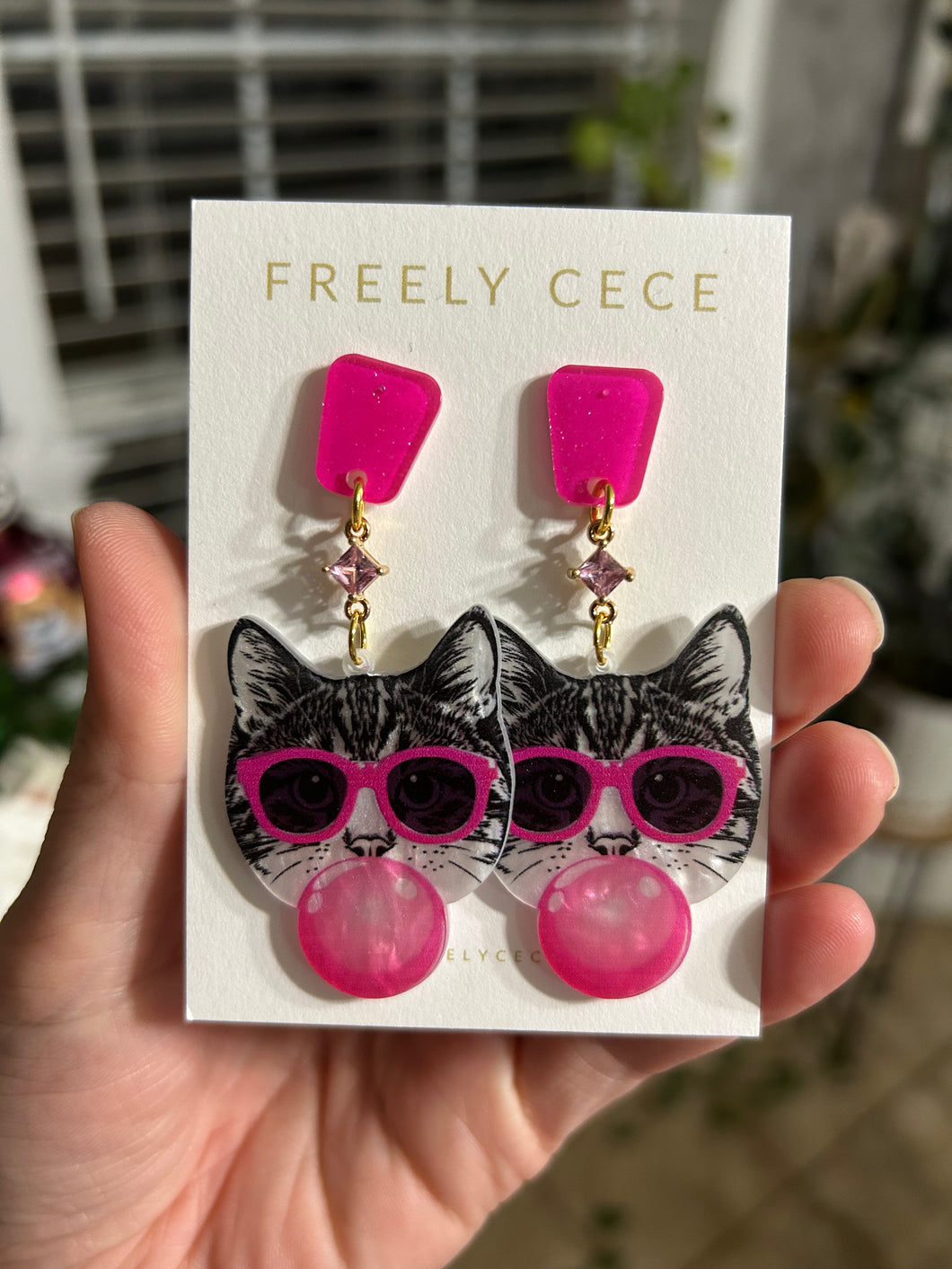 Kitty Bubblegum Earrings