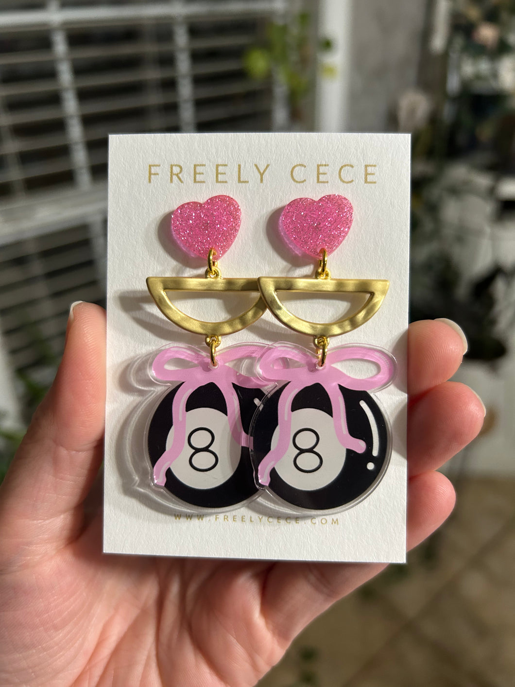 Pretty 8 Ball Earrings