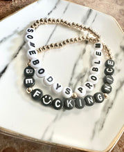 Load image into Gallery viewer, Gold Custom Beaded Name/Word Bracelets
