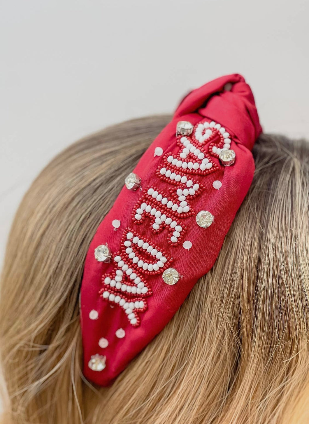 Maroon & White Game Day Headband