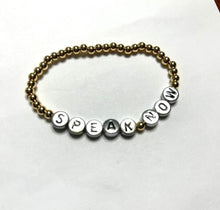 Load image into Gallery viewer, Gold Custom Beaded Name/Word Bracelets
