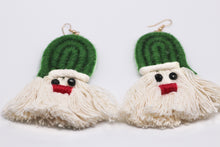 Load image into Gallery viewer, Woven Tassel Santa Earrings
