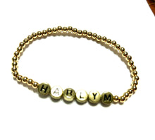 Load image into Gallery viewer, Gold Custom Beaded Name/Word Bracelets
