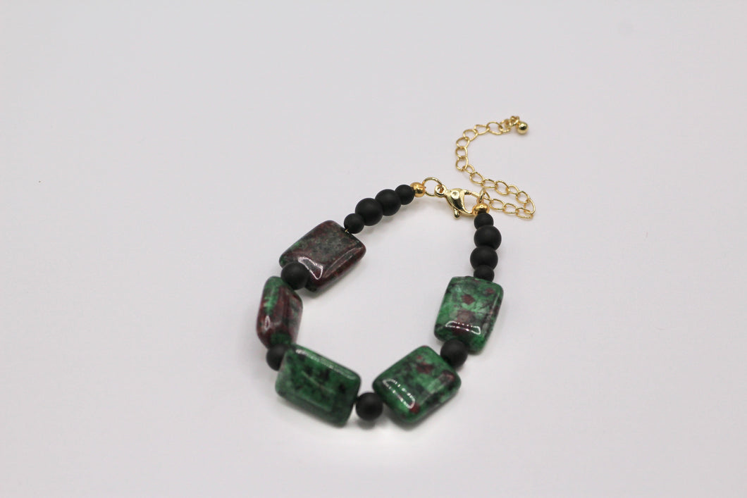 Green Jasper Gemstone Bracelet