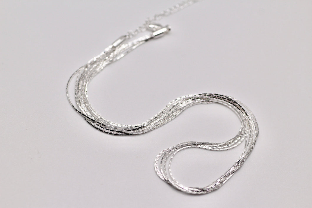 Multi Strand Silver Necklace