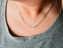 Load image into Gallery viewer, Multi Strand Silver Necklace
