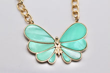 Load image into Gallery viewer, Turquoise Large Butterfly Pendant Necklace

