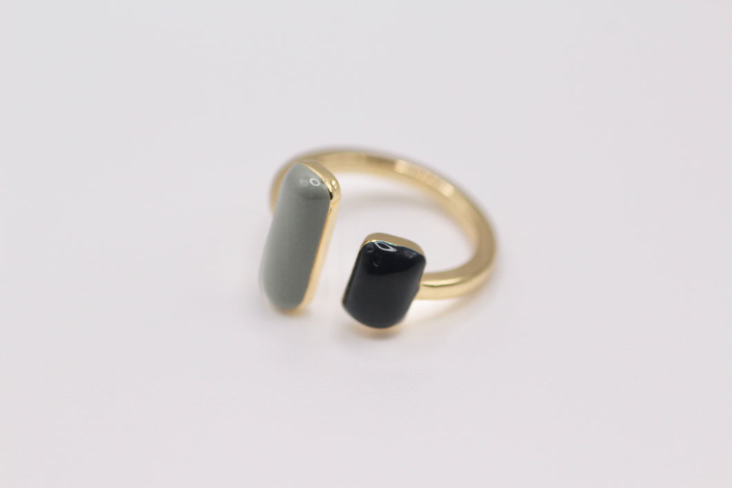 Navy Enamel Ring